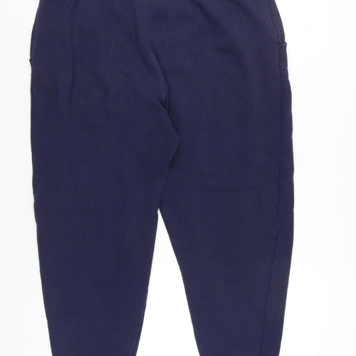 Fila Womens Blue L Jogger Sweatpants Tapered Cotton Blend