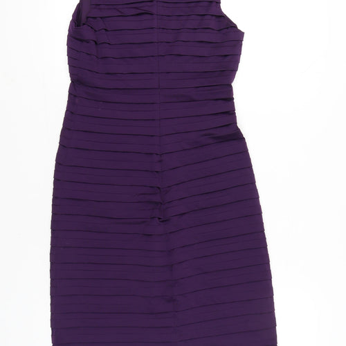 Phase Eight Women Purple Size 12 Sheath Knee Length Dress