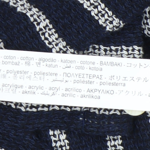 Zara Men’s Blue Striped Cotton Blend Short Sleeve XL Shirt