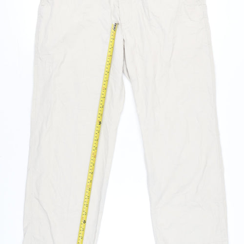 Farah Men’s Beige Chino Trousers Size L 38W 29L Cotton Blend
