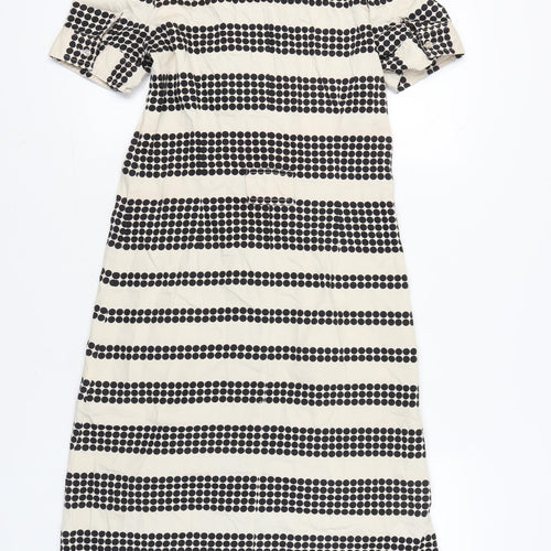 InWear Women’s Black White Shirt Dress Size 10 Cotton Modal