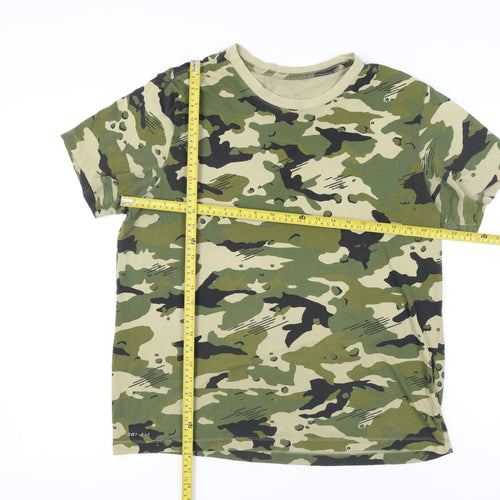 Nike Men’s Green Camouflage Army Short Sleeve Sports T-Shirt S