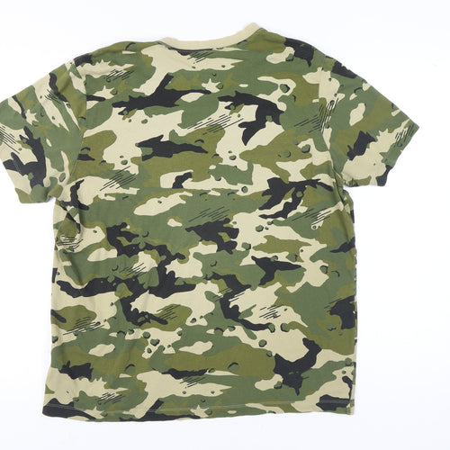 Nike Men’s Green Camouflage Army Short Sleeve Sports T-Shirt S
