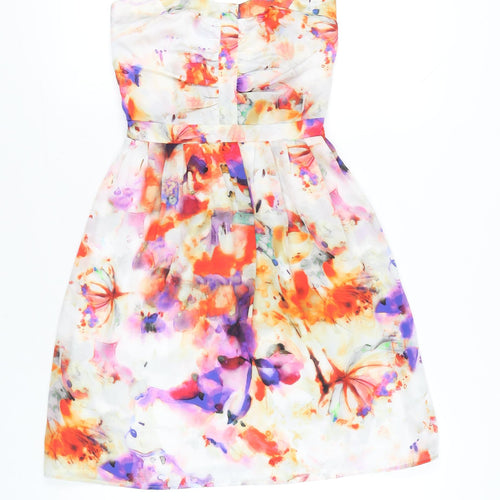 Coast Women’s Multicoloured Floral Strapless A-Line Dress UK 6