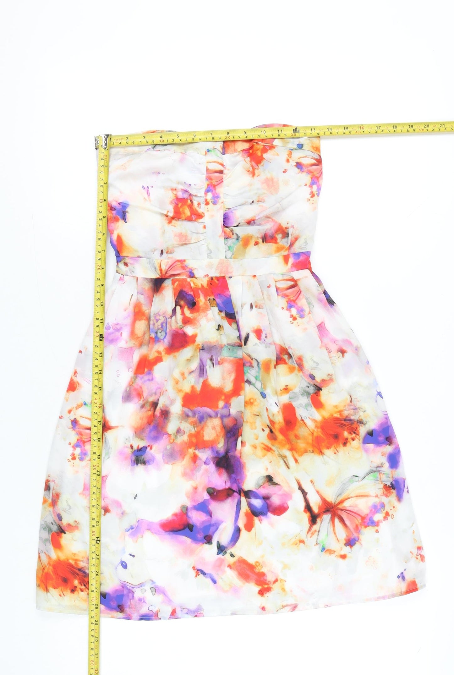 Coast Women’s Multicoloured Floral Strapless A-Line Dress UK 6