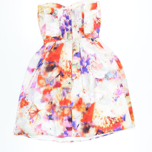 Coast Women’s Multicoloured Floral Strapless A-Line Dress UK 6