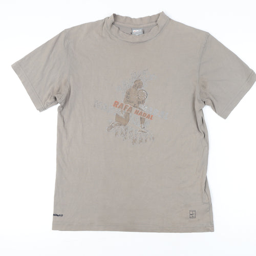 Nike Boys Beige Rafa Nadal Graphic T-Shirt XL Tennis Sportswear