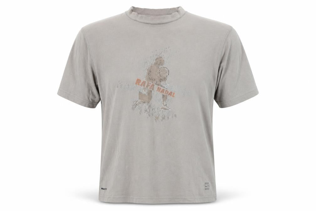 Nike Boys Beige Rafa Nadal Graphic T-Shirt XL Tennis Sportswear