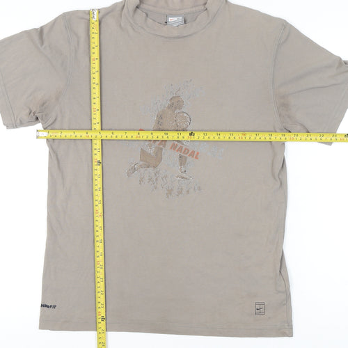 Nike Boys Beige Rafa Nadal Graphic T-Shirt XL Tennis Sportswear