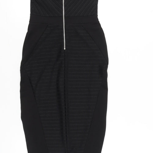 ASOS Petite Women’s Black Strapless Bodycon Midi Dress Size 2