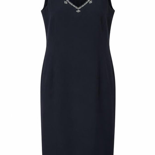 Country Casuals Women’s Black Silk Sheath Dress Size 12 V-Neck