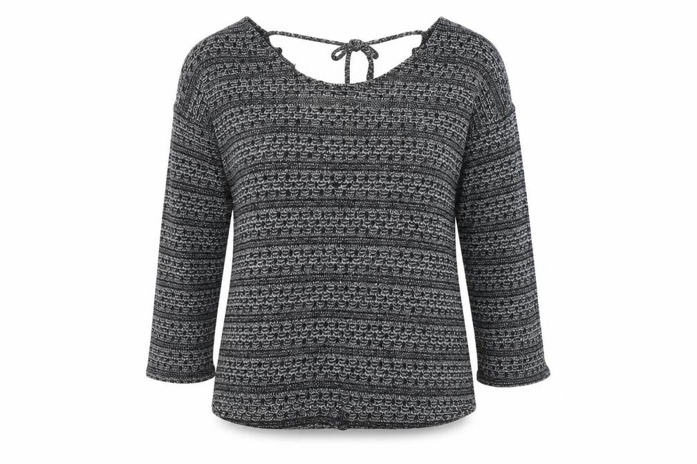 Front view of Next Women’s Grey Knit jumper, size UK 16, Scoop Neck Long Sleeve
