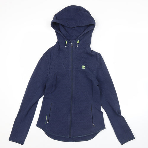 Fila Women’s Navy Blue Hoodie Size 8 Full Zip Sportswear