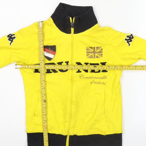 Kappa Womens Yellow Track Jacket Size UK 6 Full Zip Sportswear