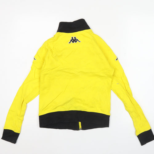 Kappa Womens Yellow Track Jacket Size UK 6 Full Zip Sportswear