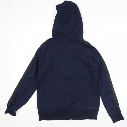 Skechers Men's Blue XS Full Zip Hoodie with Logo & Pockets