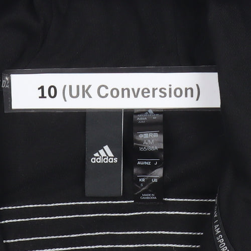 Adidas Womens Black Size 10 Full Zip Hoodie Sweatshirt