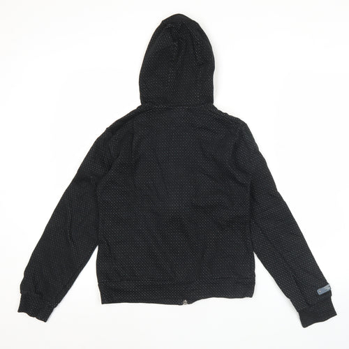Adidas Womens Black Hoodie Size 8 Full Zip Sports Jacket