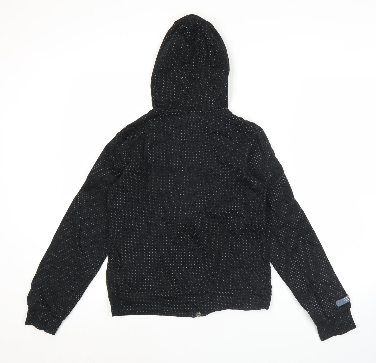 Adidas Womens Black Hoodie Size 8 Full Zip Sports Jacket