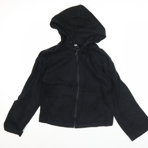 Nike Women’s Black Small Full Zip Hoodie Sweatshirt Cotton