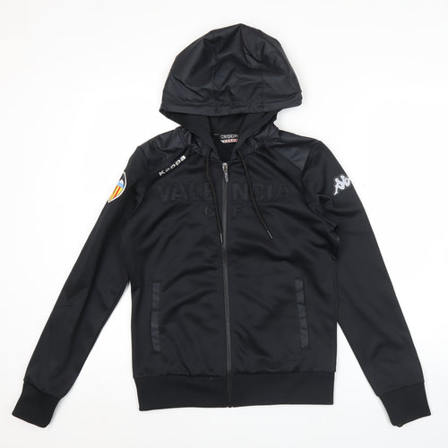 Kappa Valencia CF Womens Black Hoodie Jacket UK 10 Full Zip Sportswear