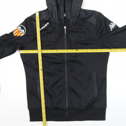 Kappa Valencia CF Womens Black Hoodie Jacket UK 10 Full Zip Sportswear