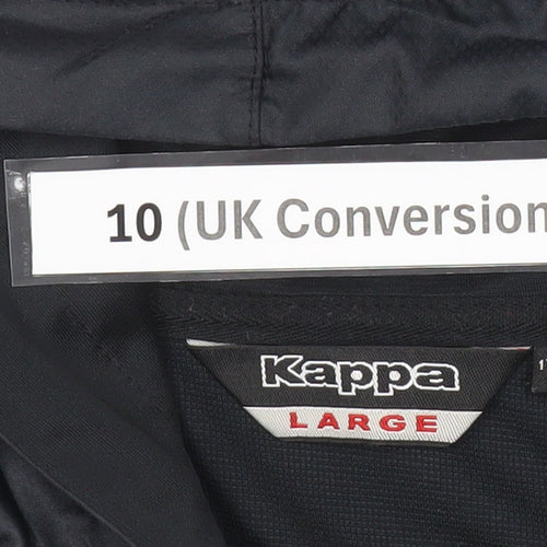 Kappa Valencia CF Womens Black Hoodie Jacket UK 10 Full Zip Sportswear
