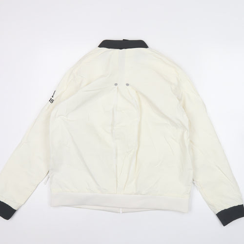 Adidas Womens Ivory Size 12 Full Zip Training Jacket