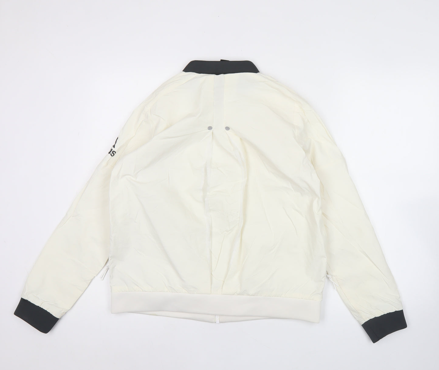 Adidas Womens Ivory Size 12 Full Zip Training Jacket