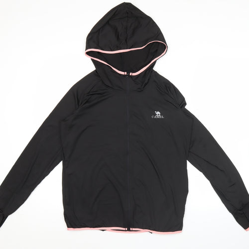 Camel Women’s Black Full Zip Lightweight Hoodie Size 12