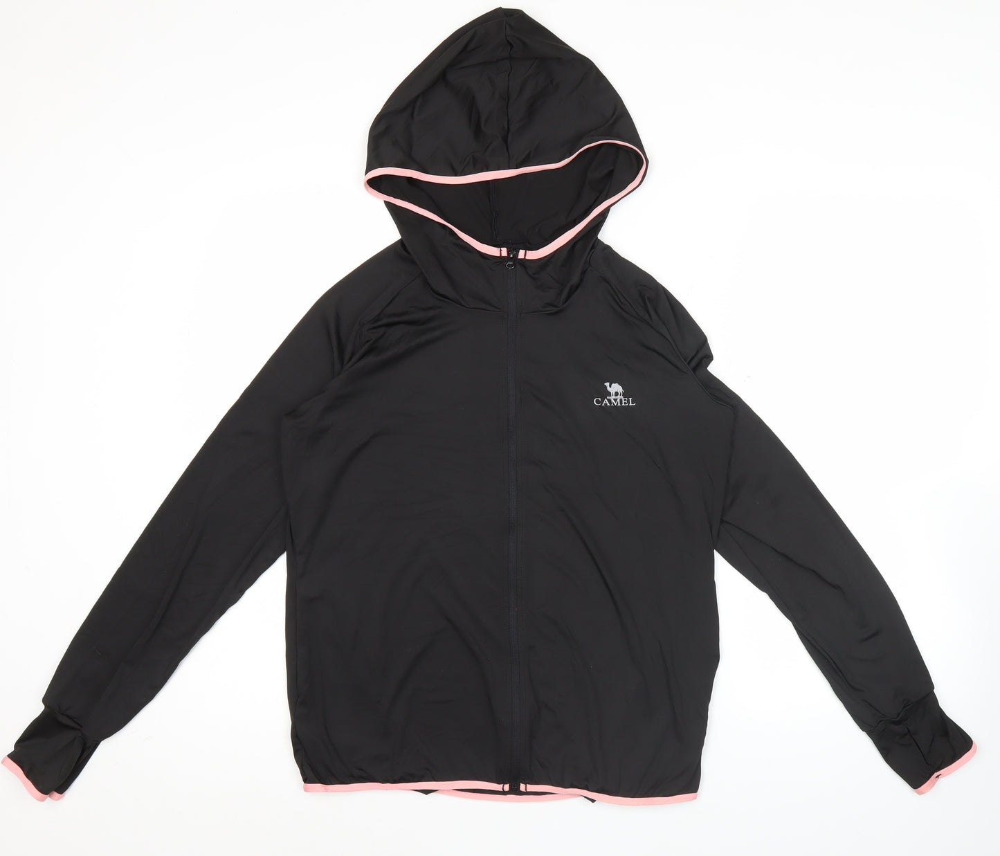 Camel Women’s Black Full Zip Lightweight Hoodie Size 12
