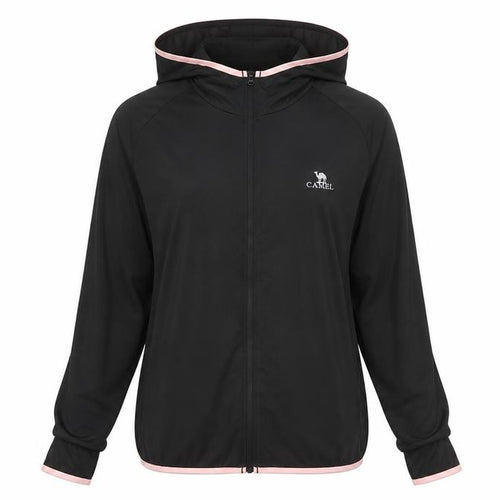 Camel Women’s Black Full Zip Lightweight Hoodie Size 12