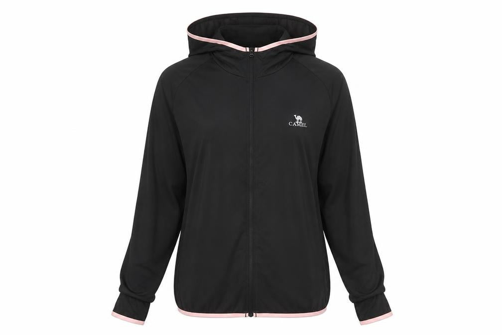 Camel Women’s Black Full Zip Lightweight Hoodie Size 12