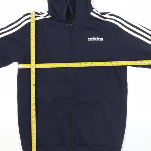 Adidas Men’s Blue XS Full Zip Hoodie Sportswear Cotton Blend