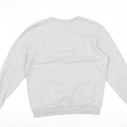 Champion Mens Grey XL Pullover Sweatshirt Crew Neck Logo Jumper