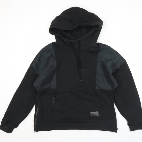 Adidas Women’s Black Pullover Hoodie Size 8 UK with Zip Accents