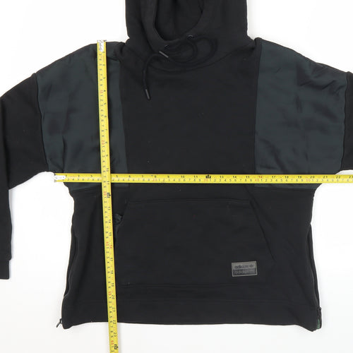 Adidas Women’s Black Pullover Hoodie Size 8 UK with Zip Accents