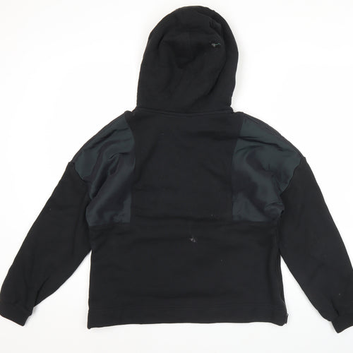 Adidas Women’s Black Pullover Hoodie Size 8 UK with Zip Accents