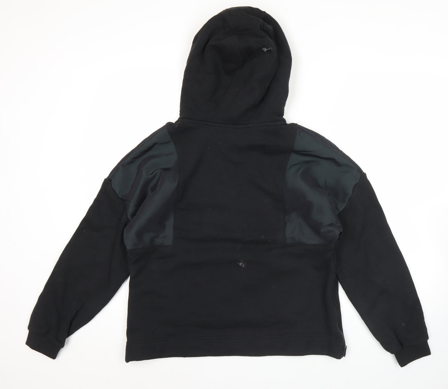 Adidas Women’s Black Pullover Hoodie Size 8 UK with Zip Accents