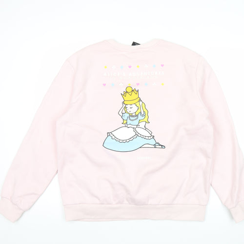 Skechers Women’s Pink Alice in Wonderland Sweatshirt Size 12