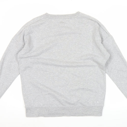 Adidas Women’s Grey Sweatshirt Medium Logo Crew Neck Long Sleeve