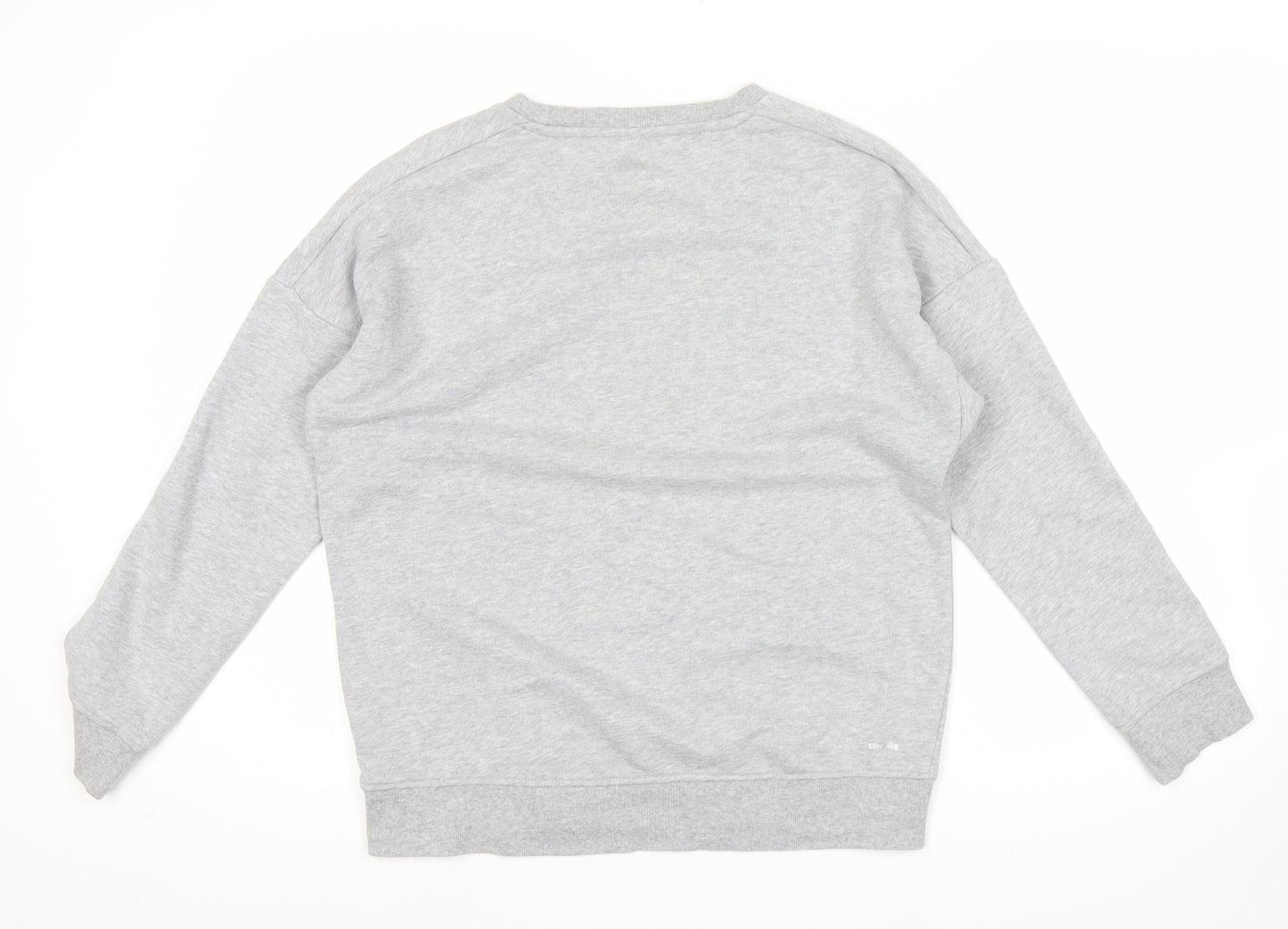 Adidas Women’s Grey Sweatshirt Medium Logo Crew Neck Long Sleeve