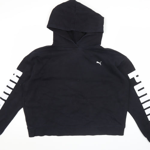 Puma Men’s Black L Pullover Hoodie Sports Logo Long Sleeve