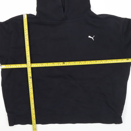 Puma Men’s Black L Pullover Hoodie Sports Logo Long Sleeve