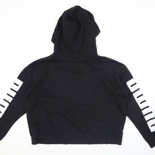 Puma Men’s Black L Pullover Hoodie Sports Logo Long Sleeve