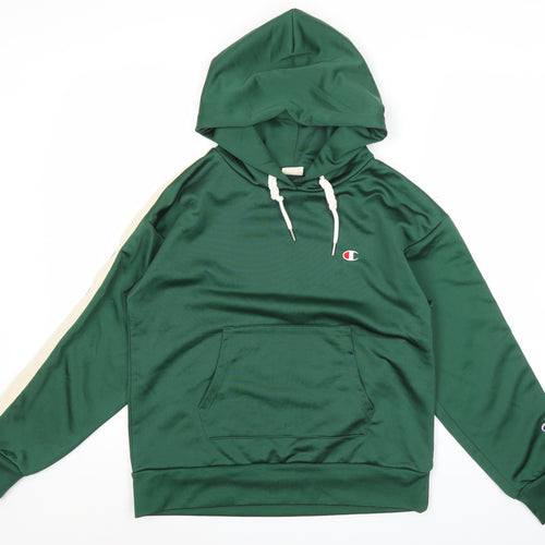 Champion Women's Green Hoodie Sweatshirt Pullover M Logo Athletic