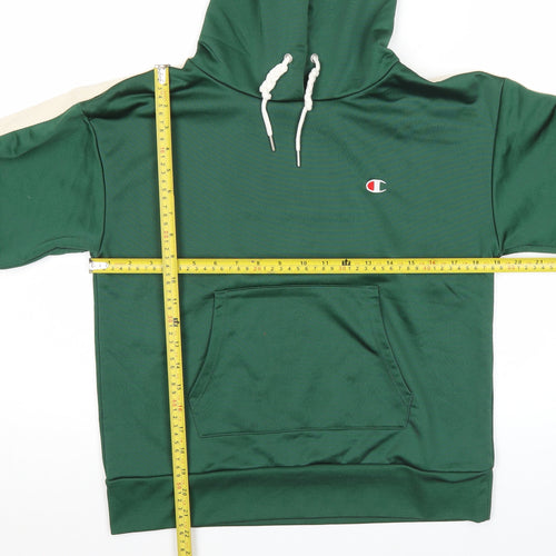 Champion Women's Green Hoodie Sweatshirt Pullover M Logo Athletic