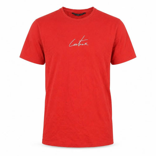 The Couture Club Men's Red Slim Fit Crew Neck T-Shirt Size S