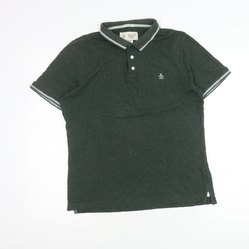 Penguin by Munsingwear Men's Green Slim Fit Polo Shirt Size S