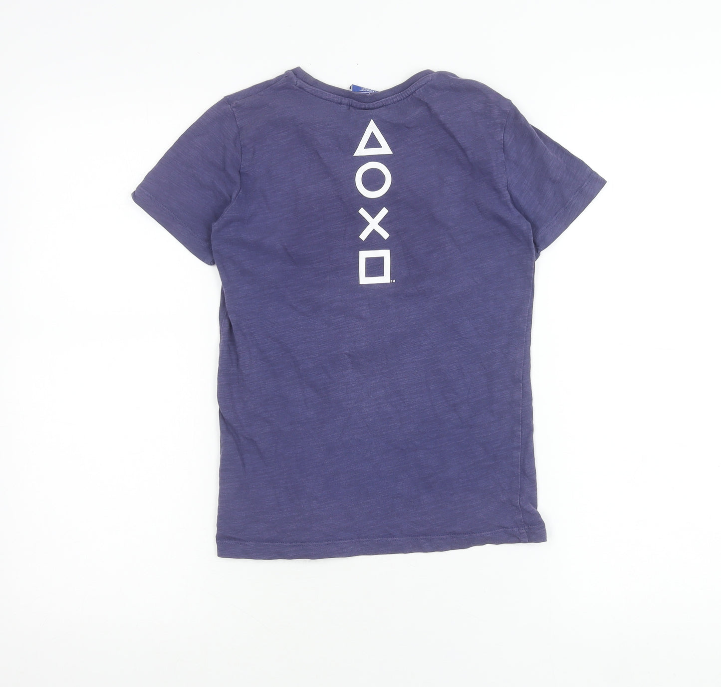 Next Boys Blue PlayStation Graphic T-Shirt 8 Years Short Sleeve Cotton